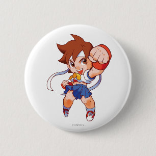 Pocket Fighter Sakura 2 Inch Round Button