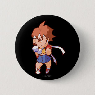 Pocket Fighter Sakura 2 Inch Round Button