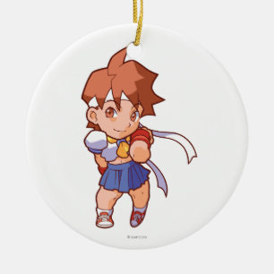 Pocket Fighter Sakura Ceramic Ornament