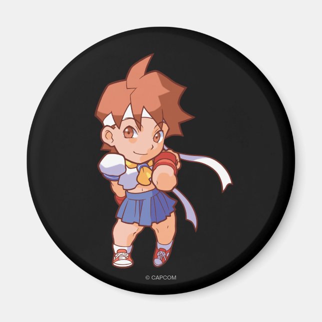 Pocket Fighter Sakura Magnet (Front)