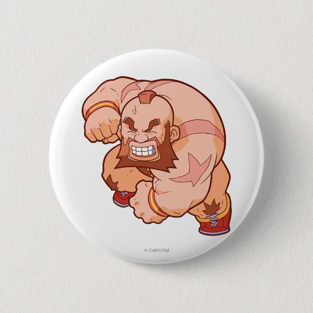 Pocket Fighter Zangief 2 2 Inch Round Button (Front)