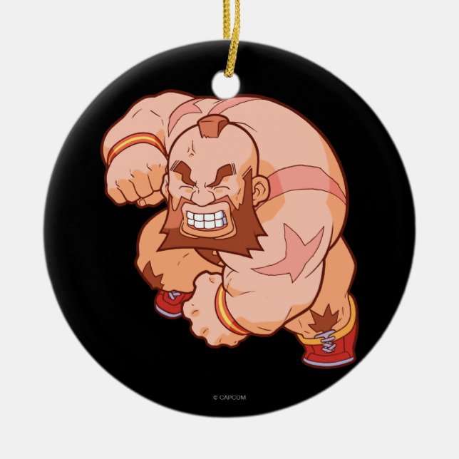 Pocket Fighter Zangief 2 Ceramic Ornament (Front)
