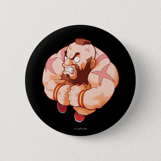 Pocket Fighter Zangief 2 Inch Round Button (Front)