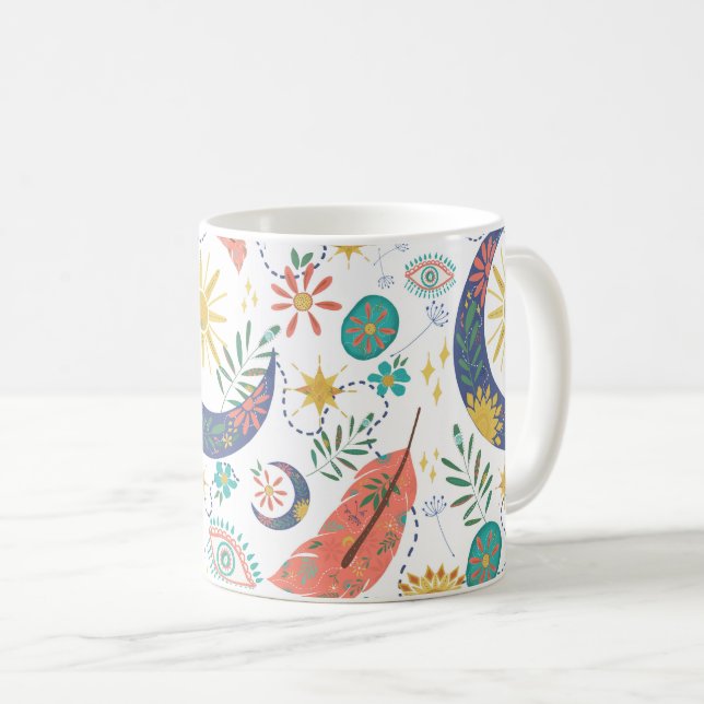 Pocket Full of Glimmers Celestial Boho Mug (Front Right)