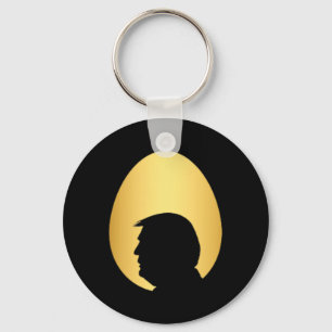 Pocket Golden Egg Hunt Trump 45 47 Silhouette Happ Keychain