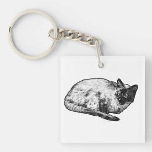 Pocket halftone calm keychain