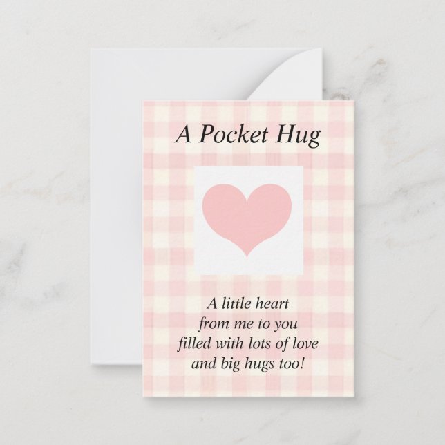 Pocket hug mini Note Cards (Front)