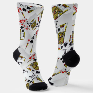 Pocket Kings Layered, Full Print Crew Socks