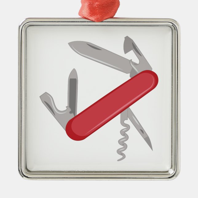 Pocket Knife Metal Ornament (Front)