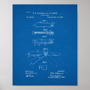 Pocket Knife Patent - Blueprint Poster