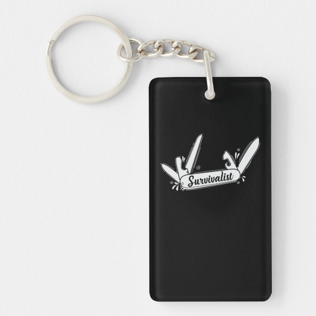 pocket knife Survivalist Survival tool Keychain (Front)