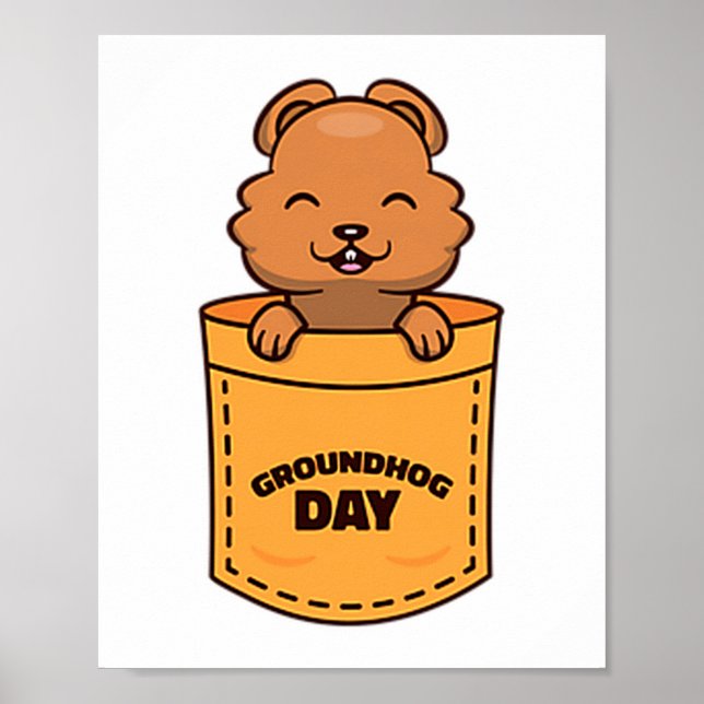 Pocket Meme Groundhog Day 2023 Funny Groundhog Lov Poster (Front)