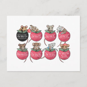 Pocket Mice- Back to School Postcard