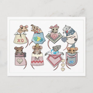 Pocket Mice Valentine Postcard