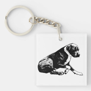 Pocket outline friend keychain