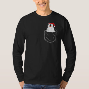 Pocket Penguin Santa Cute Animal Christmas Pyjamas T-Shirt