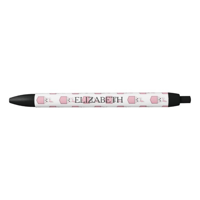 Pocket Pet Bunny Pattern Personalize Black Ink Pen (Front)