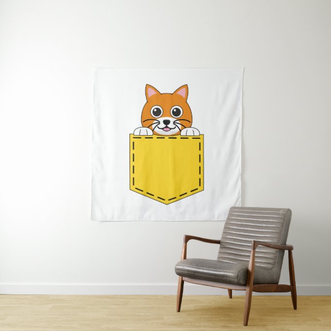 Pocket Pet Cat Tapestry (In Situ)