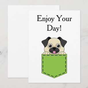 Pocket Pet Dog Personalize Holiday Card