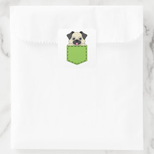 Pocket Pet Dog Personalize Square Sticker