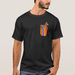 Pocket Pinata Serape Cinco De Mayo Mexican Fiesta T-Shirt
