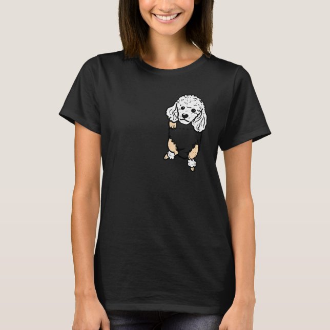 Pocket Poodle Feet Cute Mini Toy Pet Dog Owner T-Shirt (Front)
