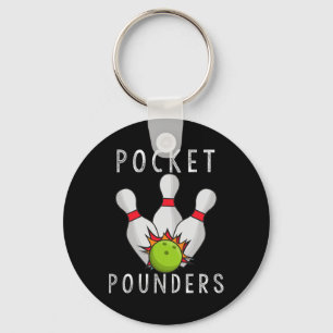 Pocket Pounders Bowling Team League Casual Cotton Keychain