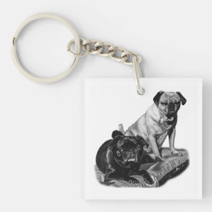 Pocket Pugs, Shaded Art Keychain