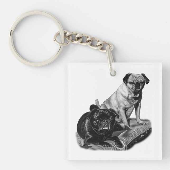 Pocket Pugs, Shaded Art Keychain (Front)