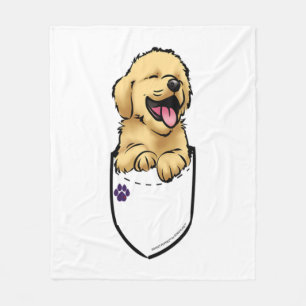 Pocket Puppiez - Golden Retriever Fleece Blanket