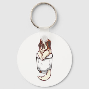 Pocket St Bernard Puppy  Keychain