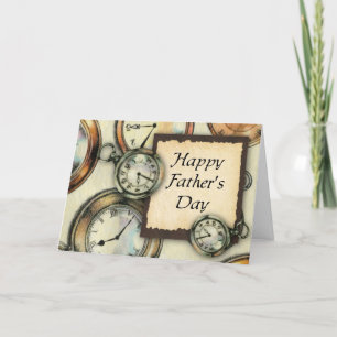 Pocket Watch Father's Day Card (Large Print)