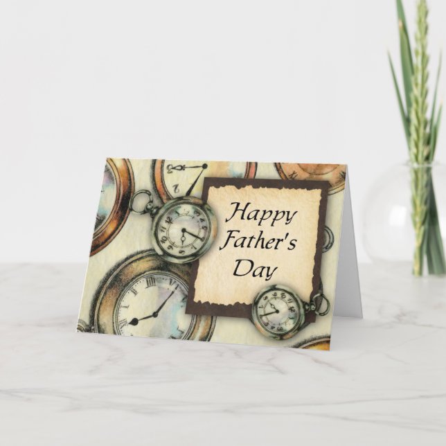 Pocket Watch Father's Day Card (Large Print) (Front)