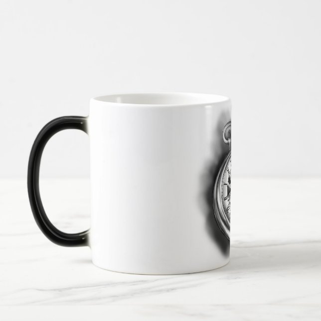 Pocket watch on a mug (Left)