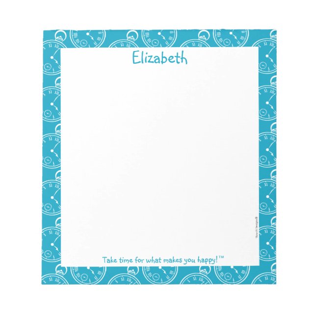 Pocket watch personalized notepad (Front)