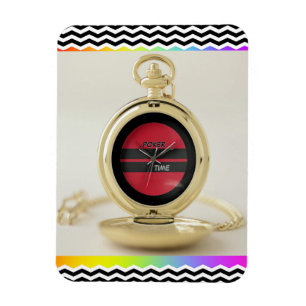 Pocket Watch Poker Time  Refrigerator  Magnet