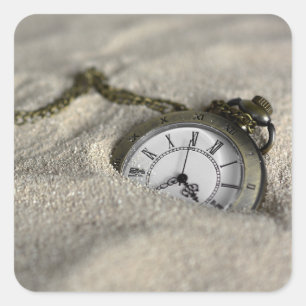 Pocket Watch - The Sands of Time Square Sticker