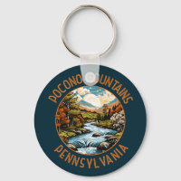 Pocono Mountains Pennsylvania Sunset Retro Art