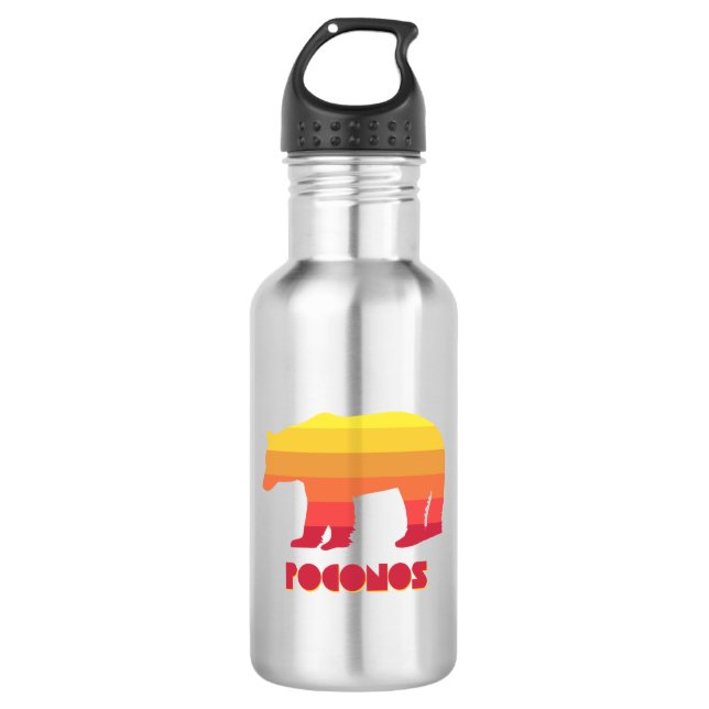 Poconos Bear 532 Ml Water Bottle (Front)