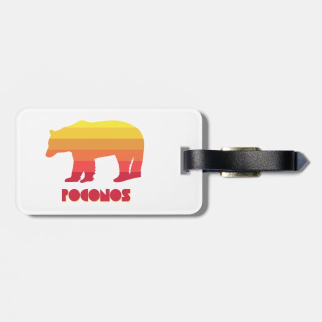 Poconos Bear Luggage Tag (Back Horizontal)