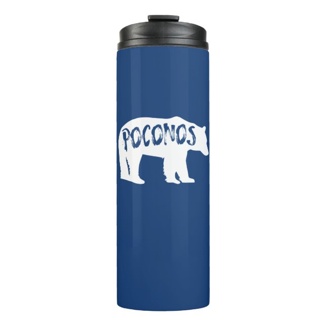 Poconos Bear Thermal Tumbler (Front)