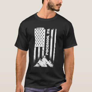 Poconos Pa Pennsylvania American Distressed Patrio T-Shirt