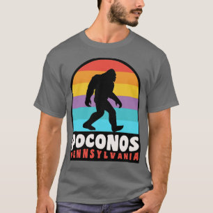 Poconos Pennsylvania Retro Sunset T-Shirt