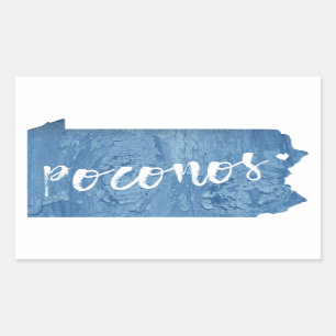 Poconos, Pennsylvania Wood Grain Sticker