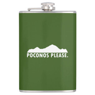 Poconos Please Hip Flask
