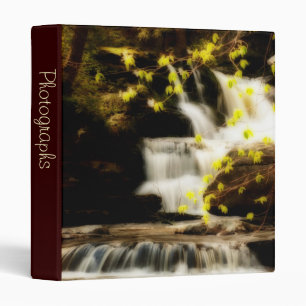 Poconos Springtime Waterfall Scene 1" Photo Album Binder