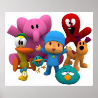 pocoyo and friends are smile Tshirt  mask and stic