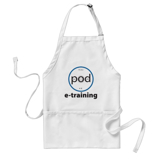 pod-e-training Basic White Utility Apron (Front)