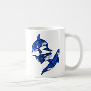 Pod Of 3 Tribal Orcas Coffee Mug