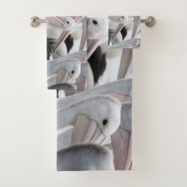 Pod of Pelicans Bath Towel Set (Insitu)